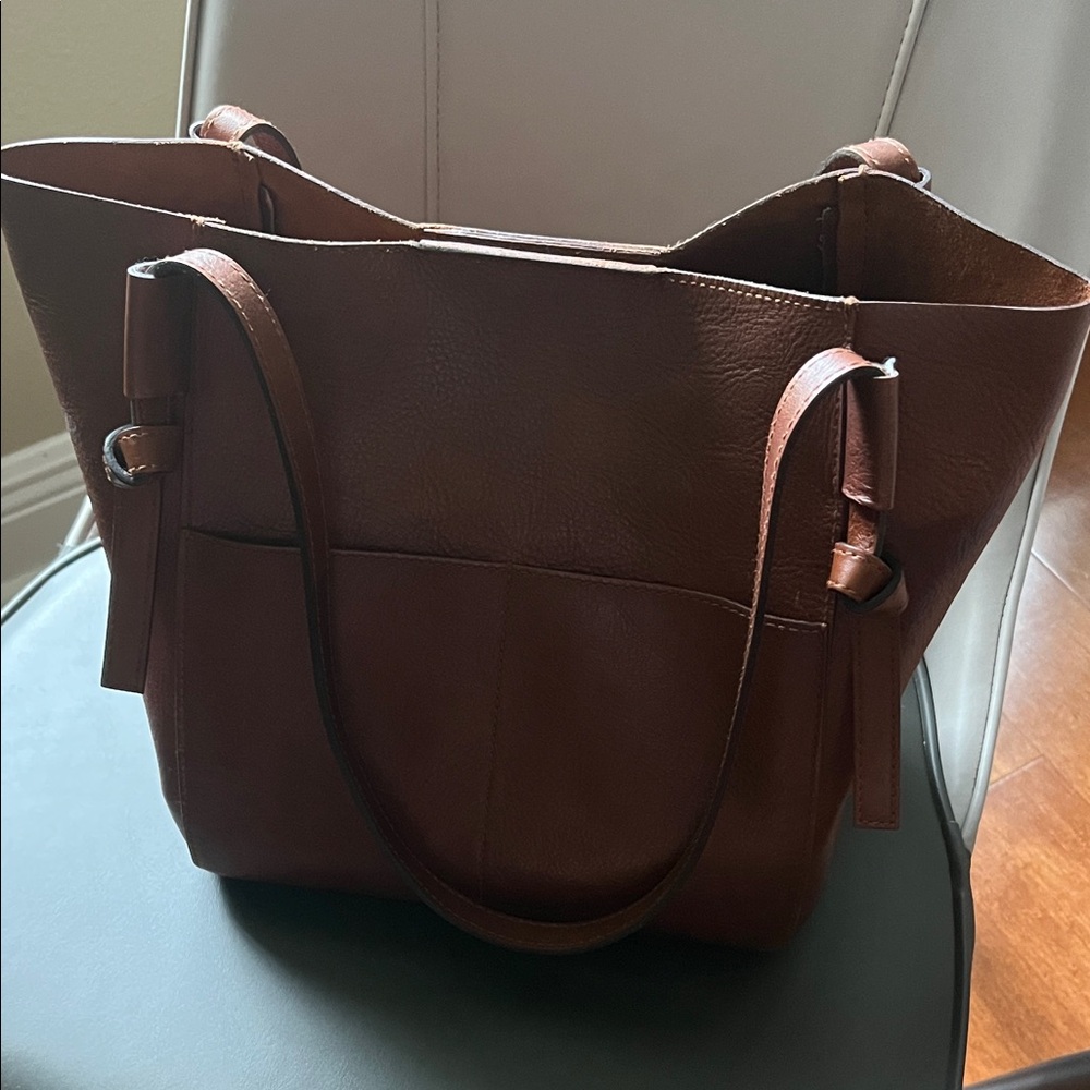 Madewell Brown Leather Tote Bag - Picture 9 of 9